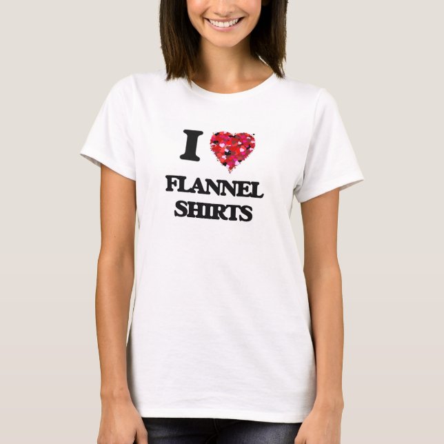 Liebe I Flanell-Shirts T-Shirt (Vorderseite)