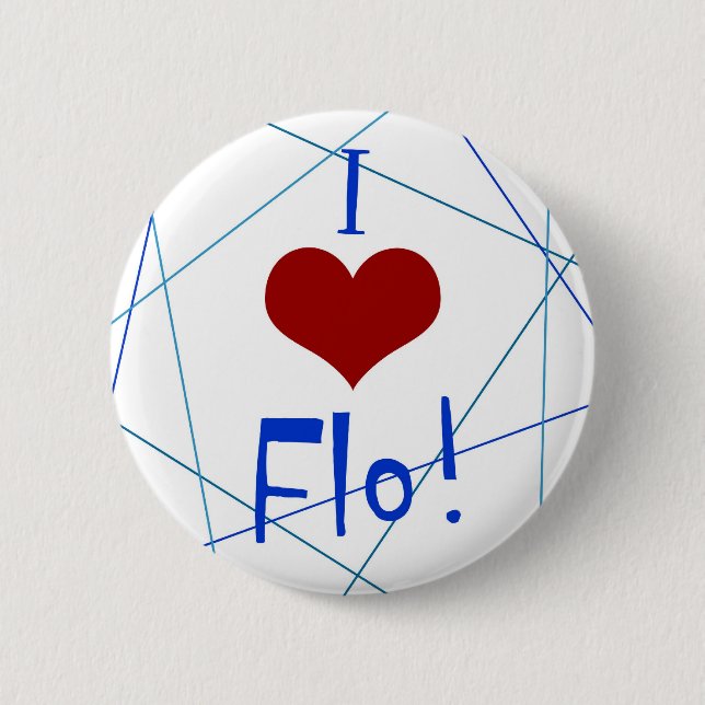 Liebe I Flo Knopf Button (Vorderseite)