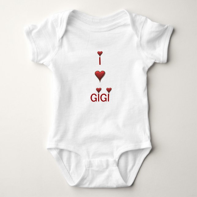 Liebe I Gigi Baby-Säugling Baby Strampler (Vorderseite)