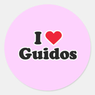 Liebe I guidos Runder Aufkleber