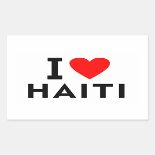 Liebe I Haiti-Land wie Herzreise-Tourismus sym Rechteckiger Aufkleber