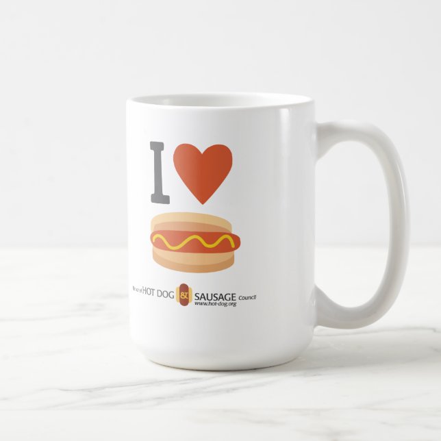 Liebe I Hotdogs Kaffeetasse (Rechts)