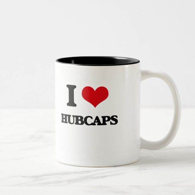 Liebe I Hubcaps Zweifarbige Tasse (Rechts)