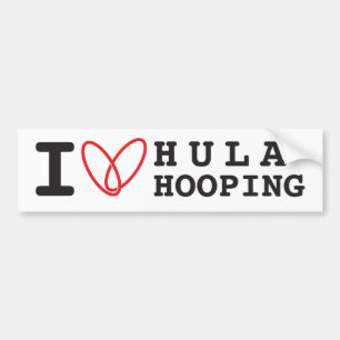 Liebe I Hula Hooping Autoaufkleber
