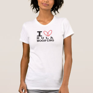 Liebe I hula hooping Behälterspitze T-Shirt