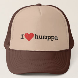 Liebe I Humppa Brown Fernlastfahrer-Hut Truckerkappe