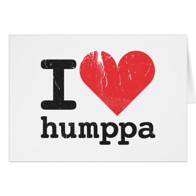 Liebe I Humppa faltende Karte (Vorderseite (Horizontal))