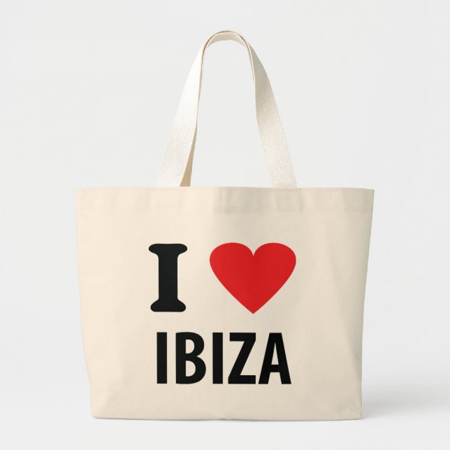 Liebe I Ibiza Ikone Jumbo Stoffbeutel (Vorne)