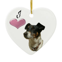 Liebe I Jack-Russell-Hundverzierung
