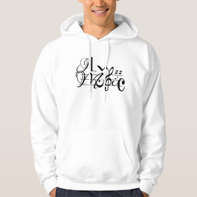 Liebe I Jazz-Musik Hoodie (Vorderseite)