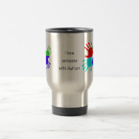 Liebe I jemand mit der Autismus-Tasse