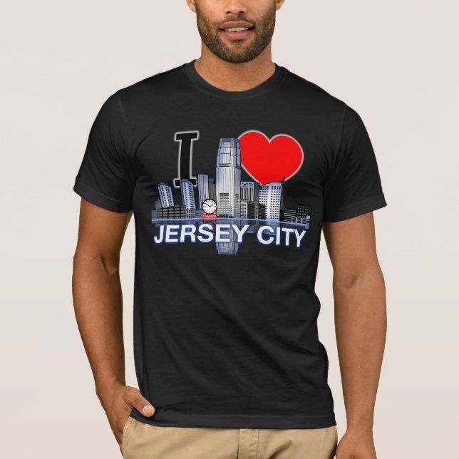 Liebe I Jersey Cityskyline-T - Shirt (Vorderseite)
