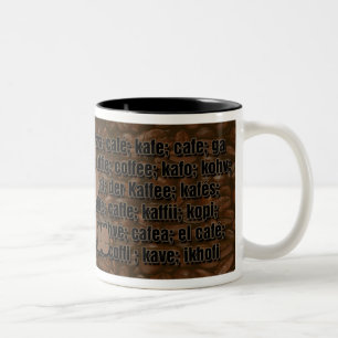 Liebe I Kaffee-Um die Welt Zweifarbige Tasse