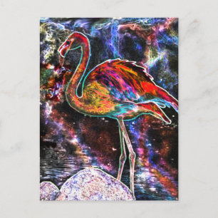 Liebe I Karibisch-Flamingos Postkarte