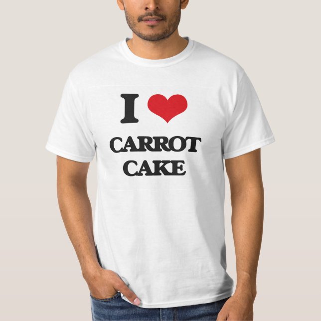 Liebe I Karotten-Kuchen T-Shirt (Vorderseite)