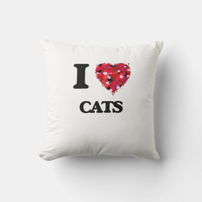 Liebe I Katzen Kissen (Vorderseite)