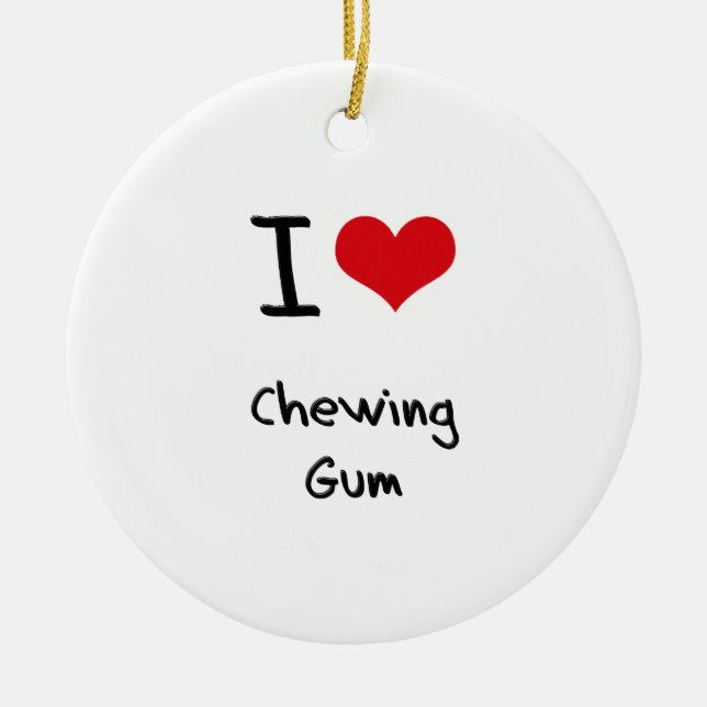 Liebe I Kaugummi Keramikornament (Vorne)