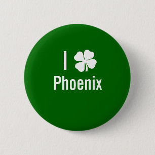 Liebe I (Kleeblatt) Tag Phoenix-St. Patricks Button