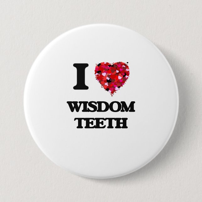 Liebe I Klugheits-Zähne Button (Vorderseite)