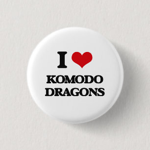 Liebe I Komodo Drachen Button