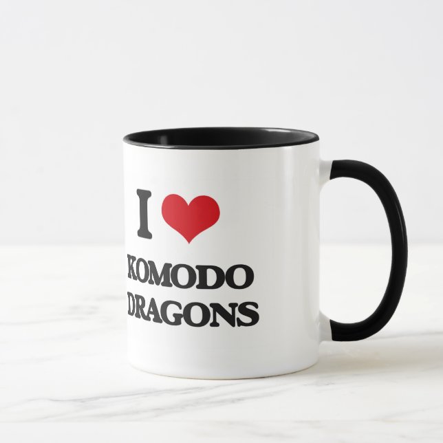 Liebe I Komodo Drachen Tasse (Rechts)