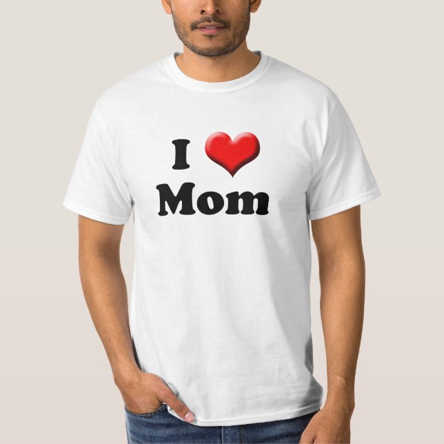 Liebe I Mama, großen roten Herz Mommas Jungen-T - T-Shirt (Vorderseite)