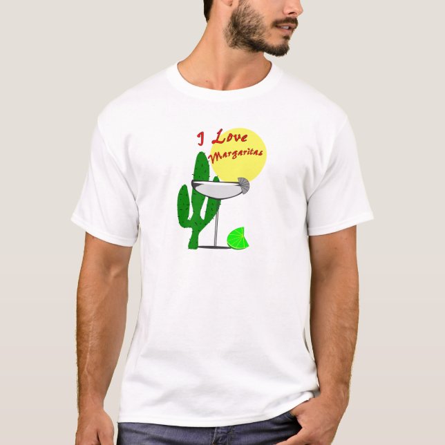 Liebe I Margaritas--Margarita-Liebhaber-T - Shirts (Vorderseite)