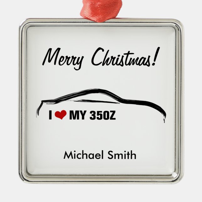 Liebe I mein 350z Ornament Aus Metall (Vorne)