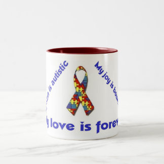 Liebe I mein autistisches Kind - einzigartiges Zweifarbige Tasse