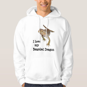 Liebe I mein bärtiger Drache Hoodie