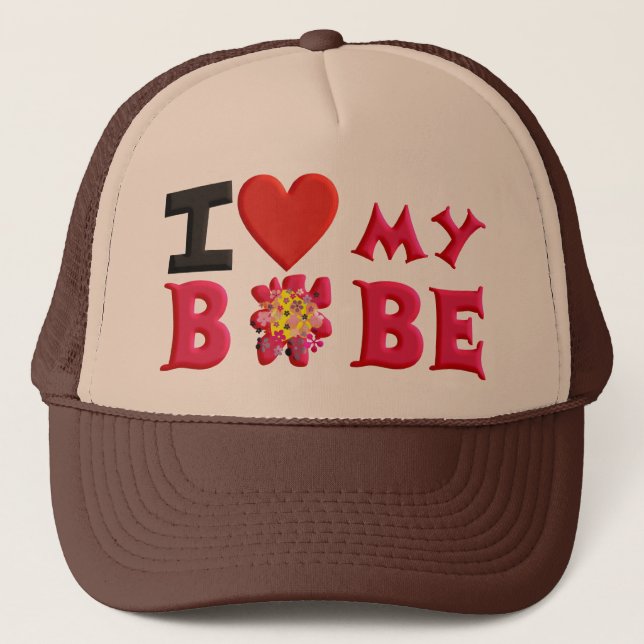 Liebe I mein Bobe Truckerkappe (Vorderseite)