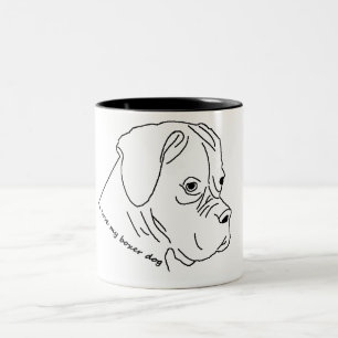 Liebe I mein Boxer Zweifarbige Tasse