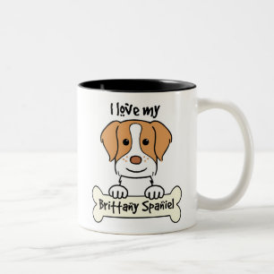 Liebe I mein BretagneSpaniel Zweifarbige Tasse