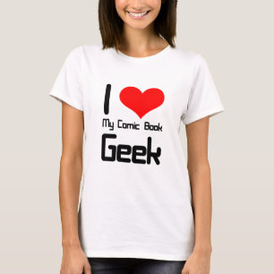 Liebe I mein Comicbuch Geek T-Shirt