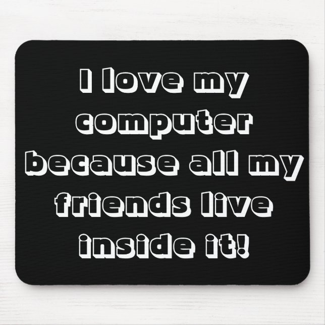 Liebe I mein Computer Mousepad (Vorne)
