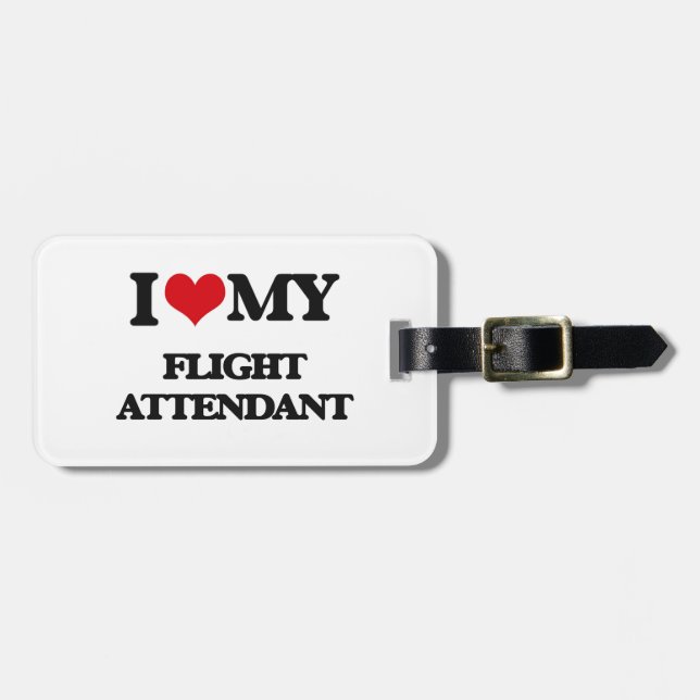 Liebe I mein Flugbegleiter Gepäckanhänger (Vorderseite horizontal)