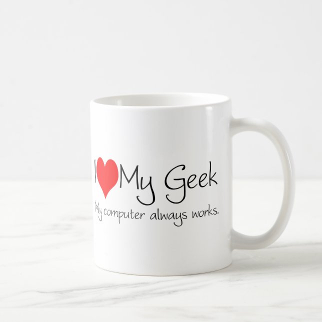 Liebe I mein Geek Kaffeetasse (Rechts)