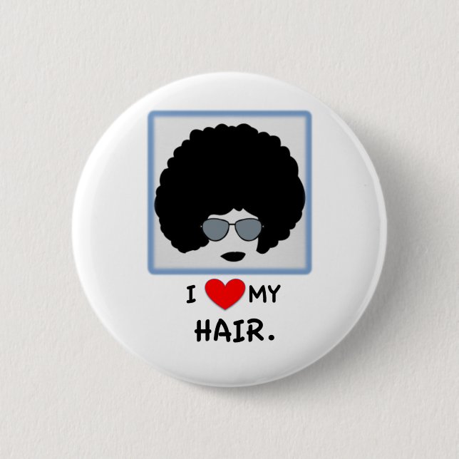 Liebe I mein Haar - Afro Button (Vorderseite)