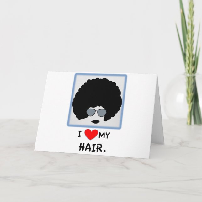 Liebe I mein Haar - Afro Karte (Vorderseite)