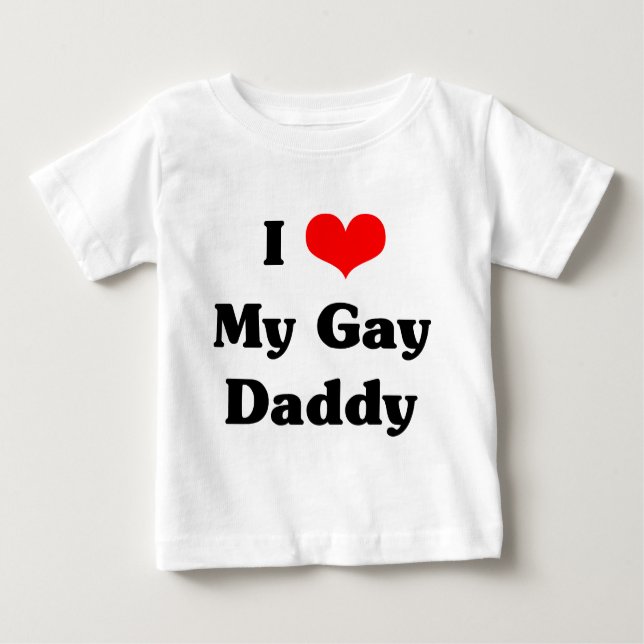 Liebe I mein homosexueller Vati Baby T-shirt (Vorderseite)