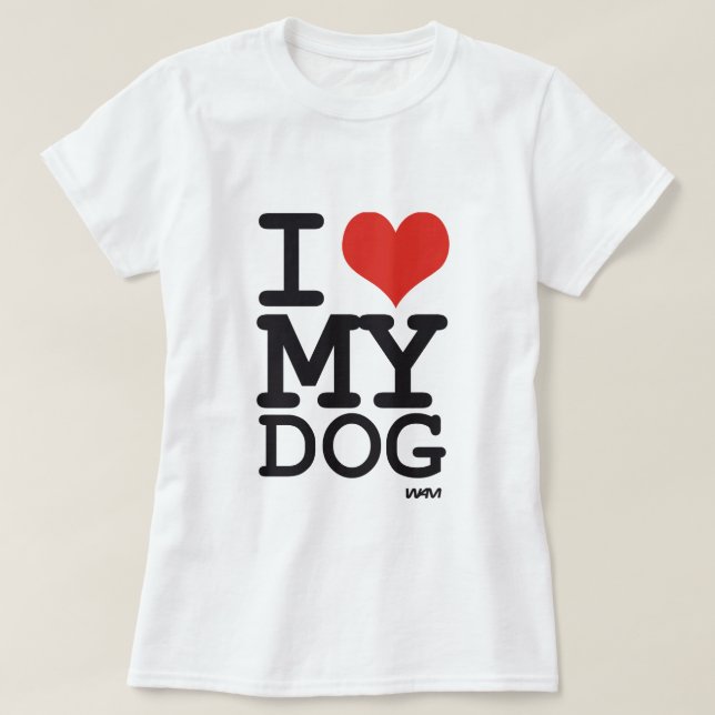 Liebe I mein Hund T-Shirt (Design vorne)