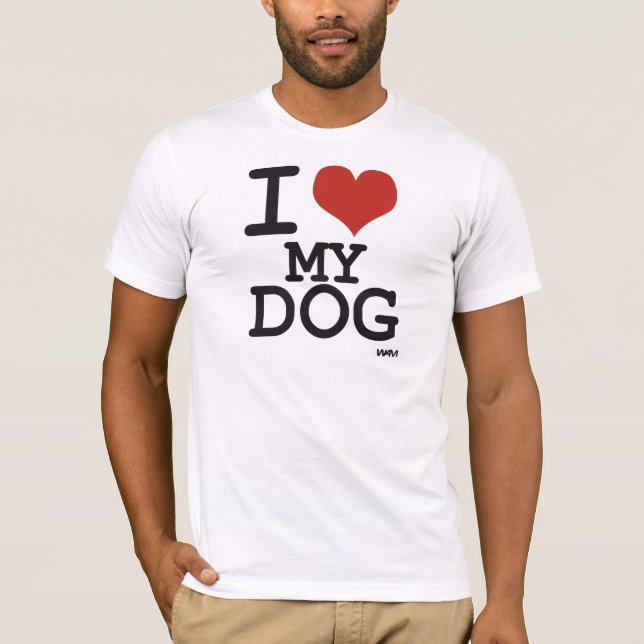 Liebe I mein Hund T-Shirt (Vorderseite)