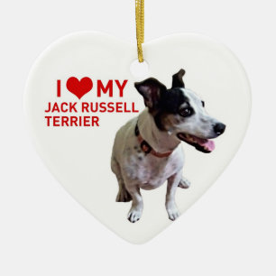 Liebe I mein Jack-Russell-Terrier Keramikornament