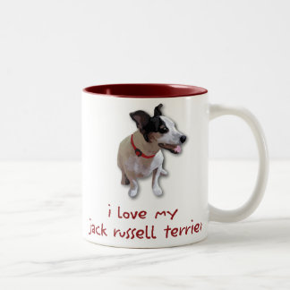 Liebe I mein Jackrussell-Terrier Zweifarbige Tasse