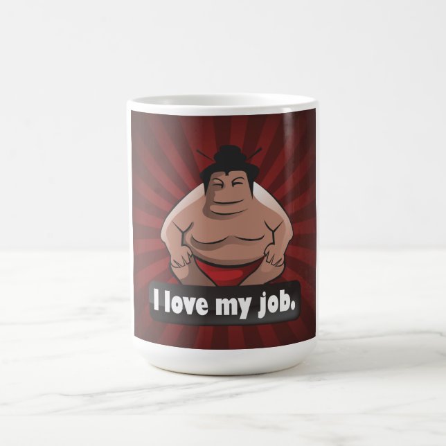 Liebe I mein Job Sumo Tasse (Mittel)