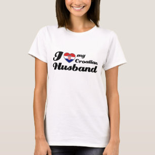 Liebe I mein kroatischer Ehemann T-Shirt