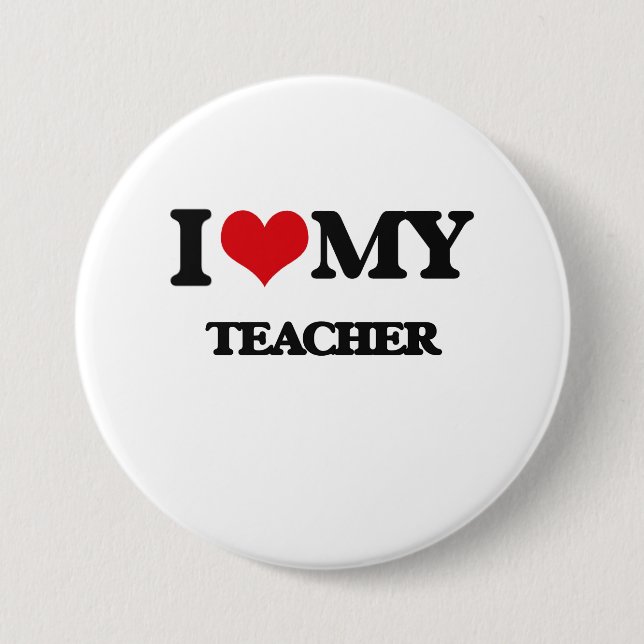 Liebe I mein Lehrer Button (Vorderseite)