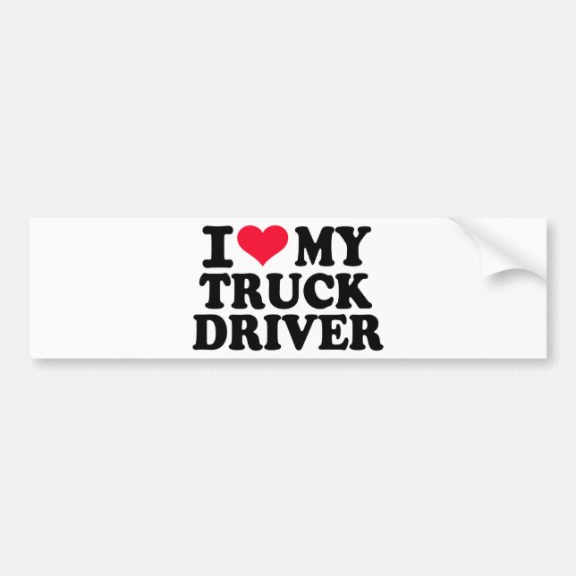Liebe I mein LKW-Fahrer Autoaufkleber (Vorne)