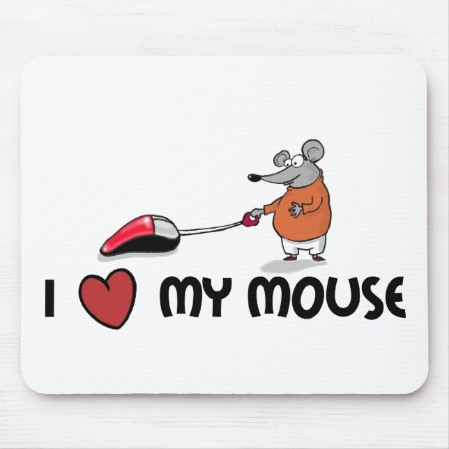 Liebe I mein Maus cartooned mousepad (Vorne)