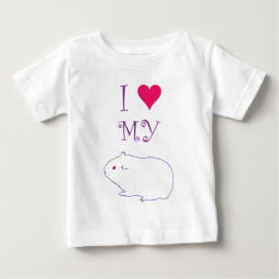 Liebe I mein Meerschweinchen Baby T-shirt